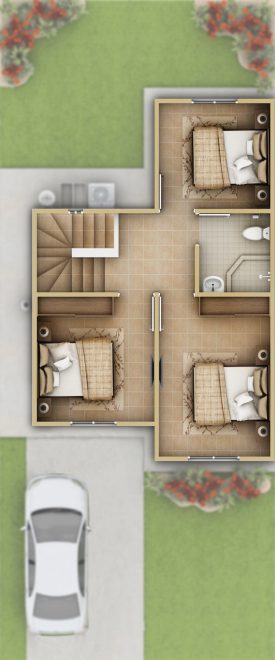 ARQUITECTÓNICO SANTA LUCIA PLANTA ALTA con concreto